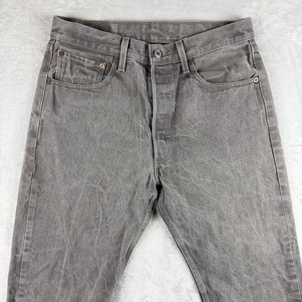 Levis Jeans Mens 33x30 Gray 501 XX Straight Button Fly Western American Denim